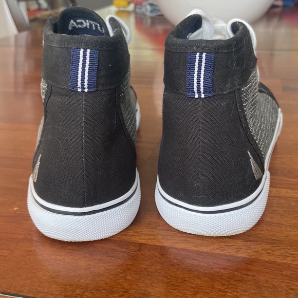 Nautica black high top sneakers shoes size 8 like new - Picture 4 of 10